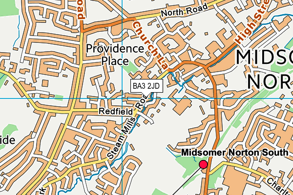 BA3 2JD map - OS VectorMap District (Ordnance Survey)