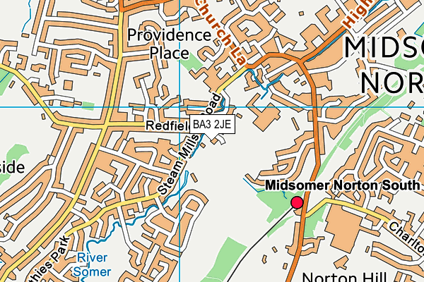 Midsomer Norton Cricket Club map (BA3 2JE) - OS VectorMap District (Ordnance Survey)