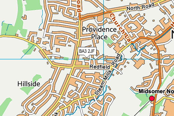 BA3 2JF map - OS VectorMap District (Ordnance Survey)