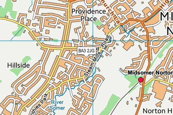 BA3 2JG map - OS VectorMap District (Ordnance Survey)