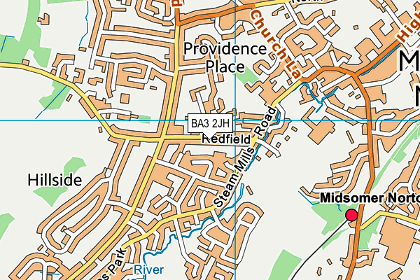 BA3 2JH map - OS VectorMap District (Ordnance Survey)
