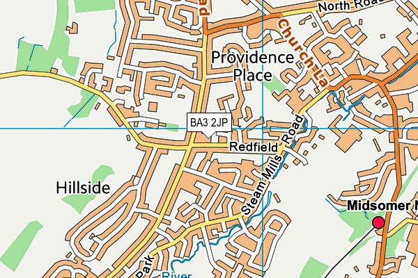 BA3 2JP map - OS VectorMap District (Ordnance Survey)