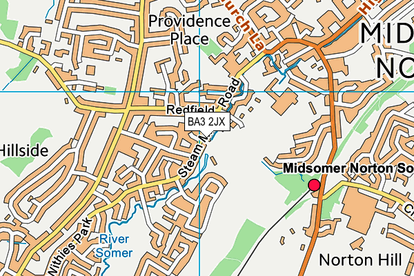 BA3 2JX map - OS VectorMap District (Ordnance Survey)