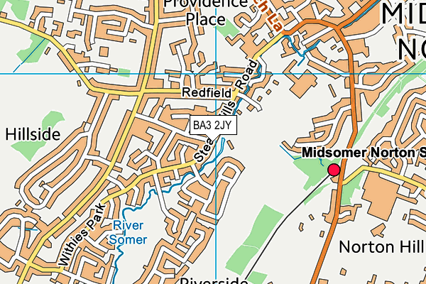 BA3 2JY map - OS VectorMap District (Ordnance Survey)