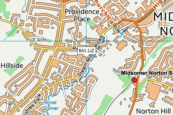 BA3 2JZ map - OS VectorMap District (Ordnance Survey)