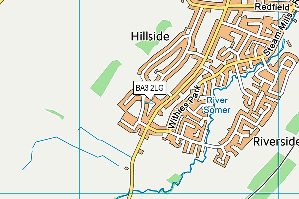 BA3 2LG map - OS VectorMap District (Ordnance Survey)