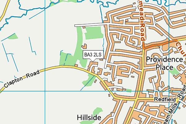 BA3 2LS map - OS VectorMap District (Ordnance Survey)