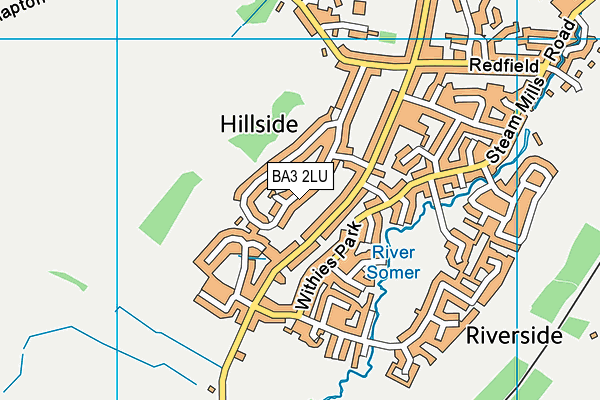 BA3 2LU map - OS VectorMap District (Ordnance Survey)