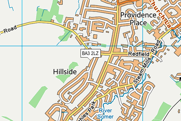 BA3 2LZ map - OS VectorMap District (Ordnance Survey)