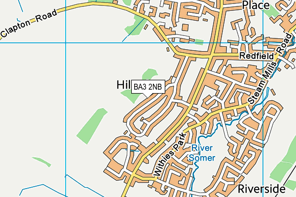 BA3 2NB map - OS VectorMap District (Ordnance Survey)