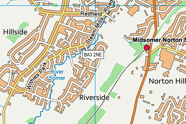 BA3 2NE map - OS VectorMap District (Ordnance Survey)