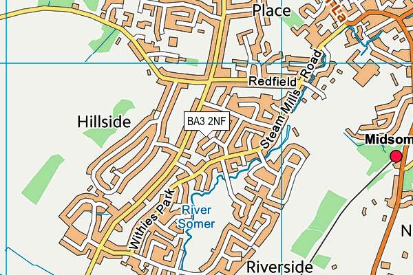 BA3 2NF map - OS VectorMap District (Ordnance Survey)