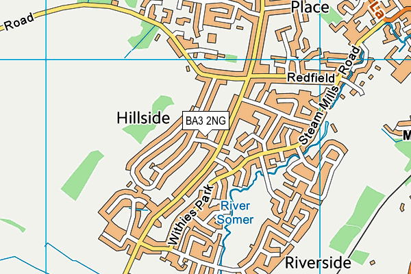 BA3 2NG map - OS VectorMap District (Ordnance Survey)