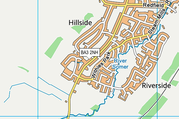 BA3 2NH map - OS VectorMap District (Ordnance Survey)