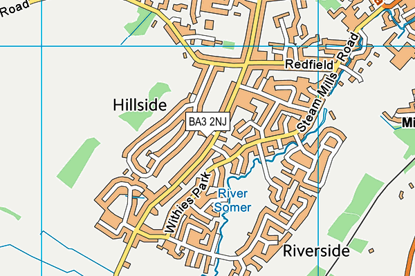 BA3 2NJ map - OS VectorMap District (Ordnance Survey)