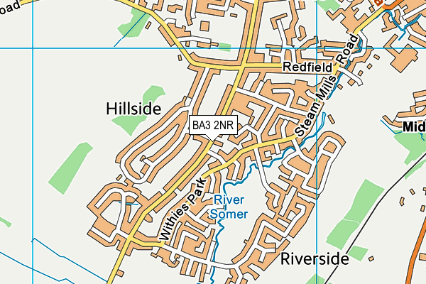 BA3 2NR map - OS VectorMap District (Ordnance Survey)