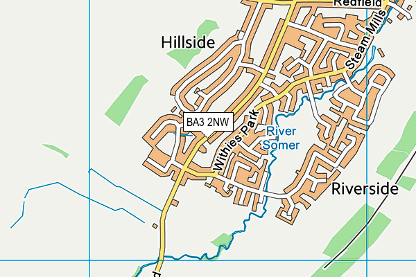 BA3 2NW map - OS VectorMap District (Ordnance Survey)