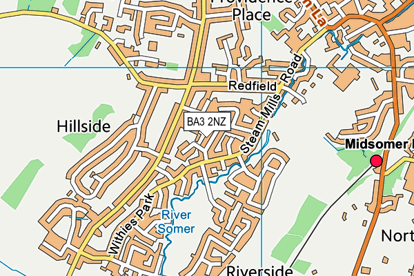 BA3 2NZ map - OS VectorMap District (Ordnance Survey)