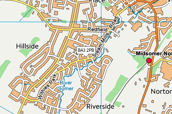 BA3 2PB map - OS VectorMap District (Ordnance Survey)