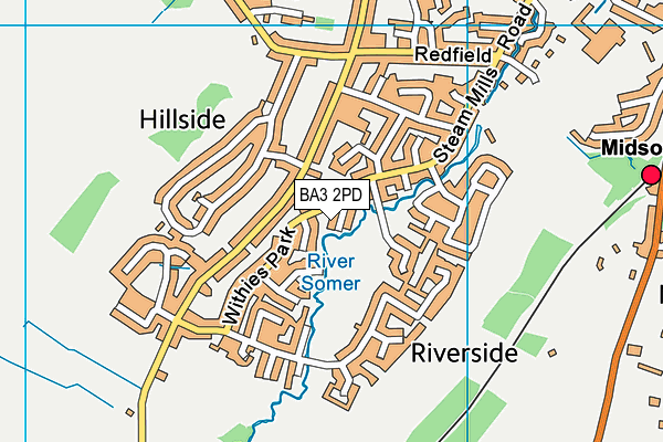 BA3 2PD map - OS VectorMap District (Ordnance Survey)