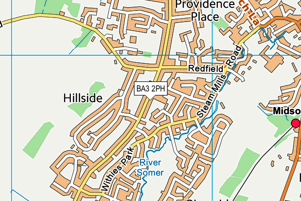 BA3 2PH map - OS VectorMap District (Ordnance Survey)