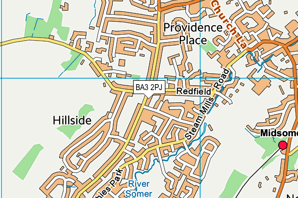BA3 2PJ map - OS VectorMap District (Ordnance Survey)
