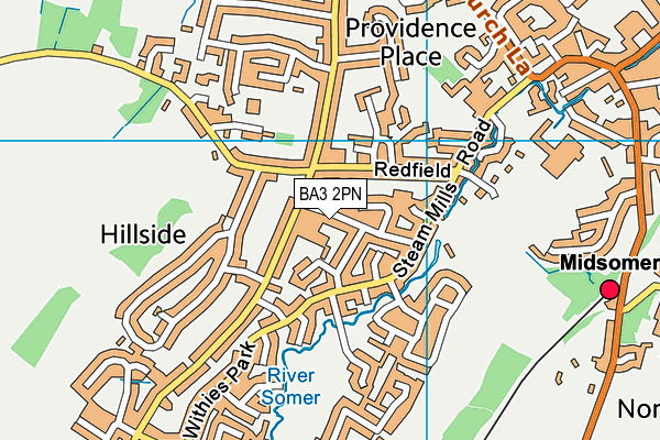 BA3 2PN map - OS VectorMap District (Ordnance Survey)