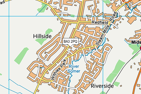 BA3 2PQ map - OS VectorMap District (Ordnance Survey)