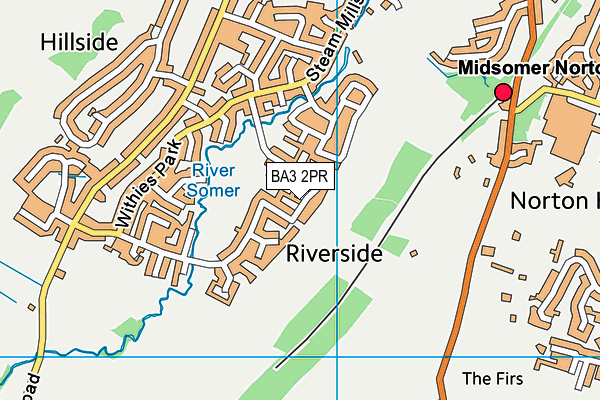 BA3 2PR map - OS VectorMap District (Ordnance Survey)