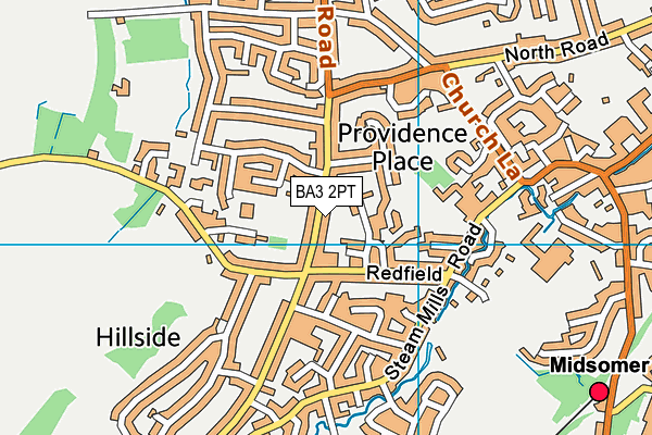 BA3 2PT map - OS VectorMap District (Ordnance Survey)