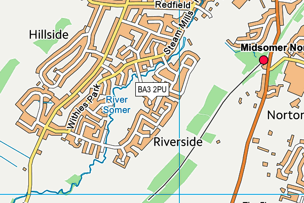 BA3 2PU map - OS VectorMap District (Ordnance Survey)