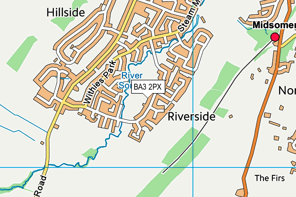 BA3 2PX map - OS VectorMap District (Ordnance Survey)