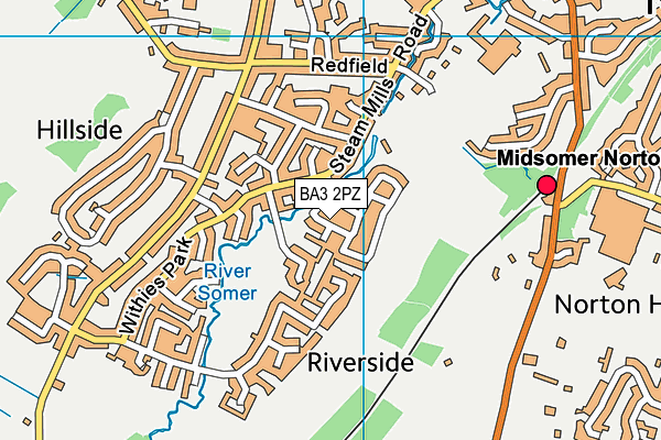 BA3 2PZ map - OS VectorMap District (Ordnance Survey)