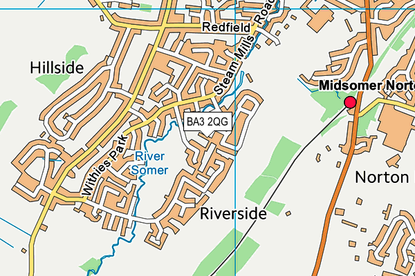 BA3 2QG map - OS VectorMap District (Ordnance Survey)