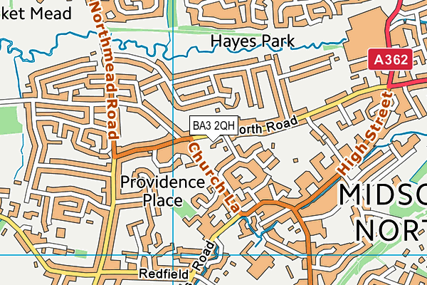 BA3 2QH map - OS VectorMap District (Ordnance Survey)