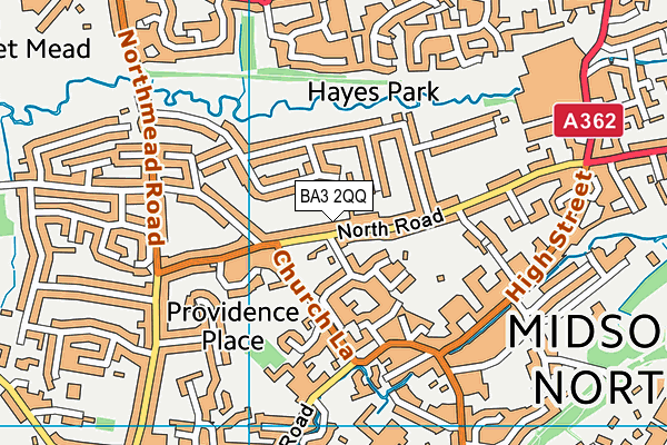 BA3 2QQ map - OS VectorMap District (Ordnance Survey)