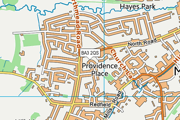 BA3 2QS map - OS VectorMap District (Ordnance Survey)