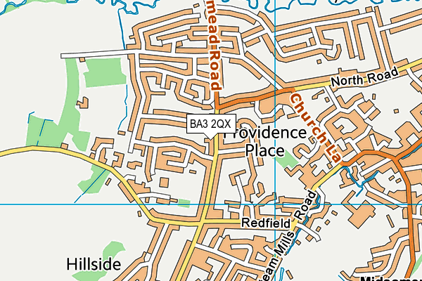 BA3 2QX map - OS VectorMap District (Ordnance Survey)