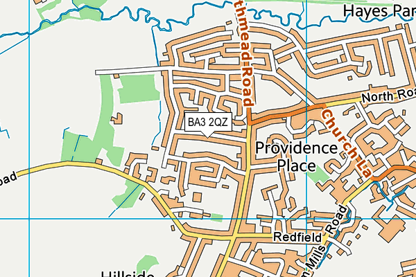 BA3 2QZ map - OS VectorMap District (Ordnance Survey)