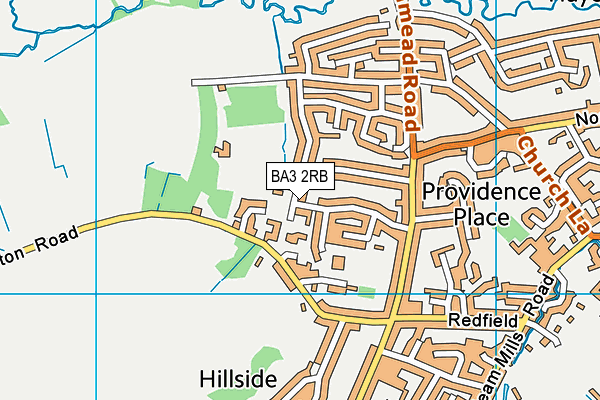 BA3 2RB map - OS VectorMap District (Ordnance Survey)
