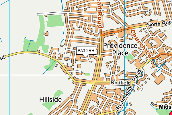 BA3 2RH map - OS VectorMap District (Ordnance Survey)