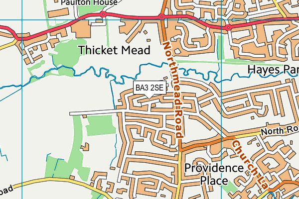 BA3 2SE map - OS VectorMap District (Ordnance Survey)