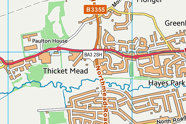 BA3 2SH map - OS VectorMap District (Ordnance Survey)