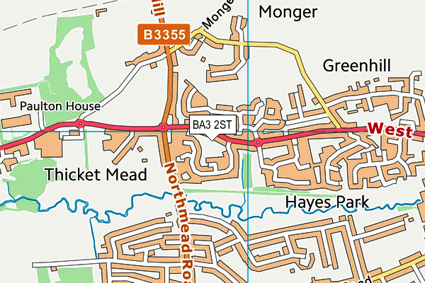 BA3 2ST map - OS VectorMap District (Ordnance Survey)