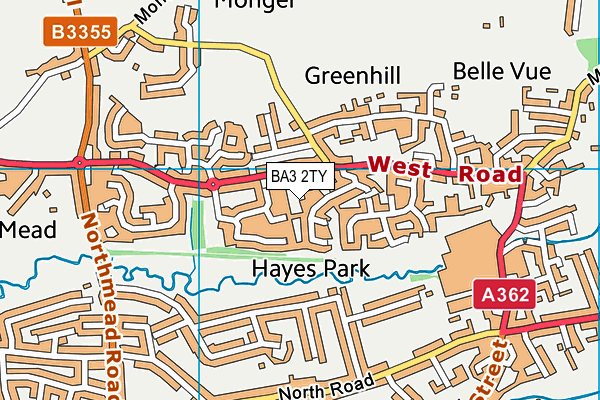 BA3 2TY map - OS VectorMap District (Ordnance Survey)