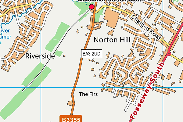 Norton Hill Primary School map (BA3 2UD) - OS VectorMap District (Ordnance Survey)