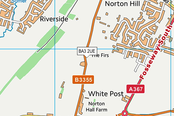 BA3 2UE map - OS VectorMap District (Ordnance Survey)