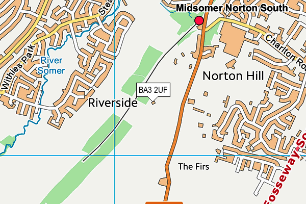 BA3 2UF map - OS VectorMap District (Ordnance Survey)