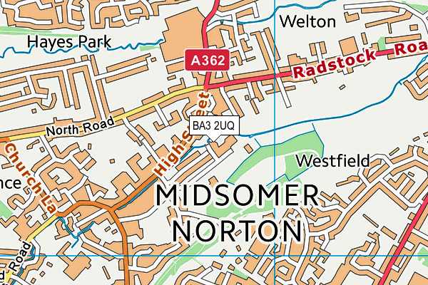 BA3 2UQ map - OS VectorMap District (Ordnance Survey)