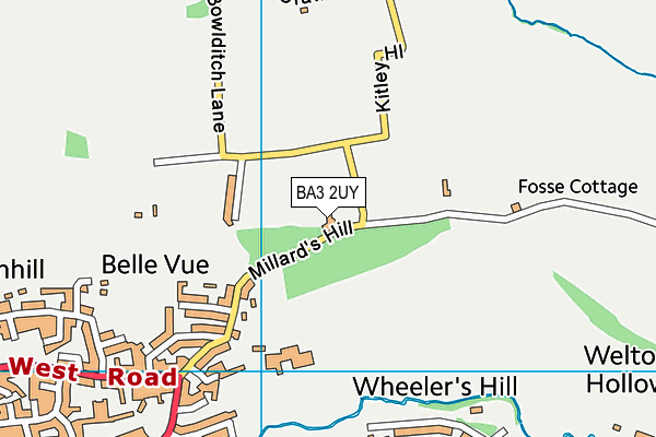White City Recreation Ground map (BA3 2UY) - OS VectorMap District (Ordnance Survey)